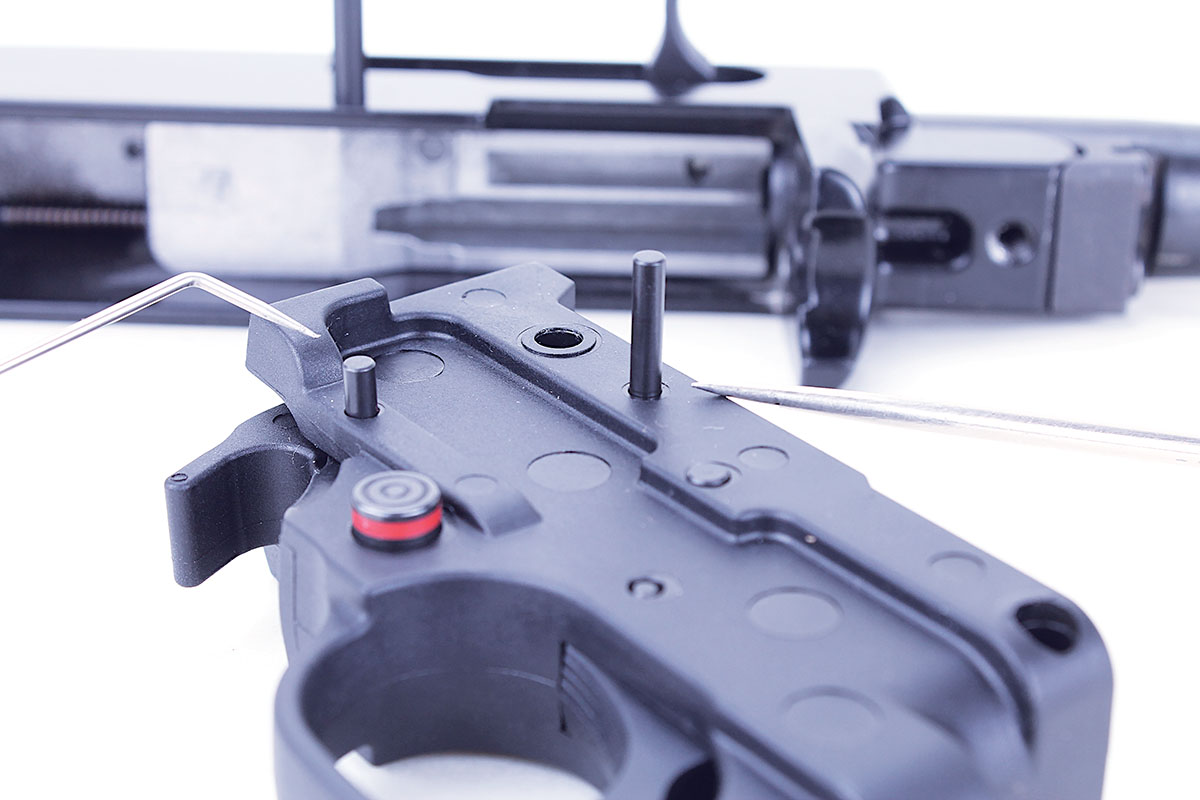 …and the upper and lower bolt lock pins.